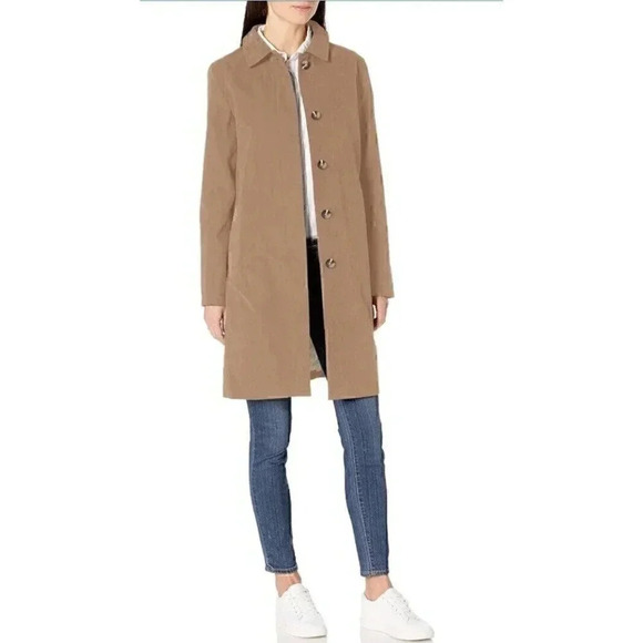 Amazon Essentials Jackets & Blazers - NWT, Women's Trench Coat, Medium, Amazon Essentials, Taupe, Mid-length,